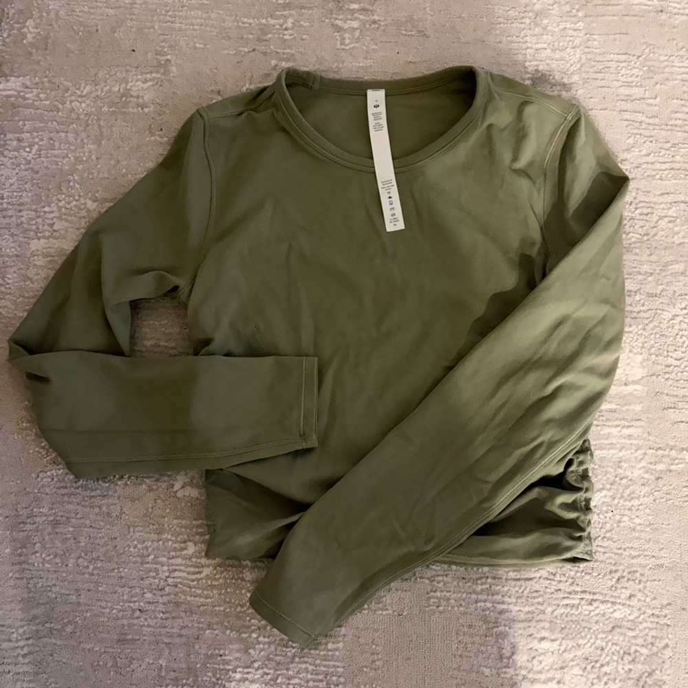 Olive Green Long Sleeve Top Lululemon
